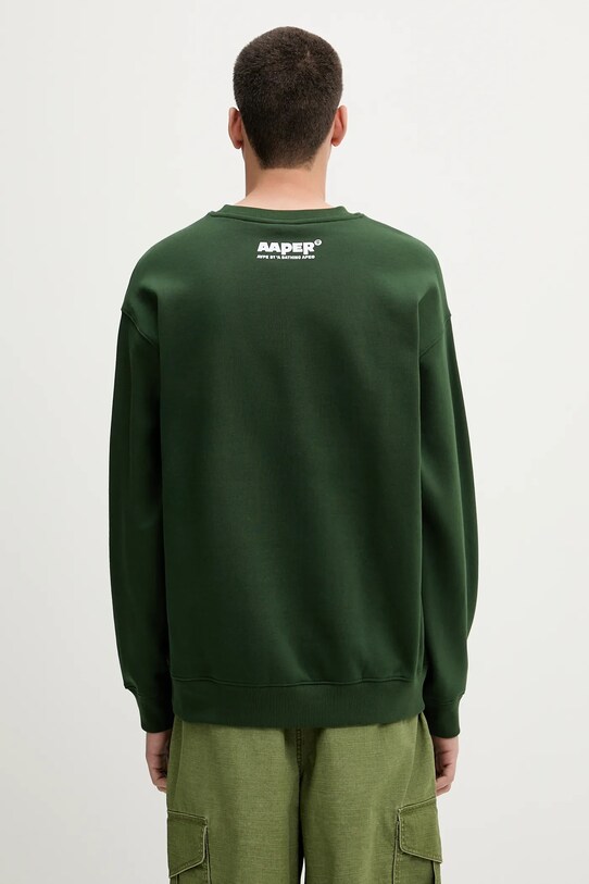 Дрехи Суичър AAPE Aaper Crew Neck AAPSWMB377XXN зелен
