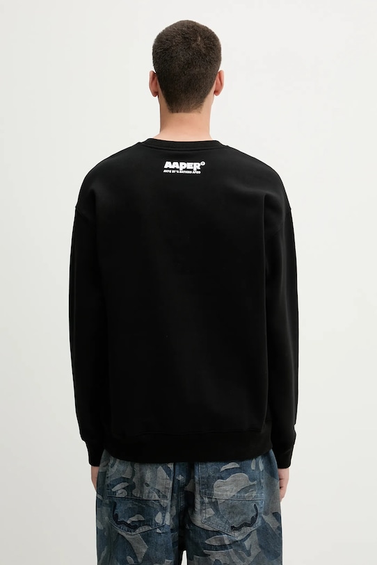 Odjeća Dukserica AAPE Aaper Crew Neck AAPSWMB377XXN crna