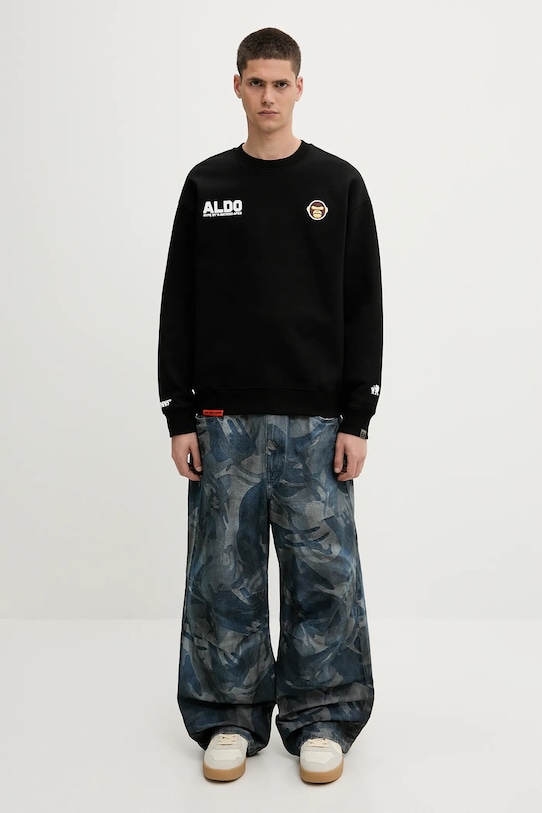 Dukserica AAPE Aaper Crew Neck AAPSWMB377XXN crna