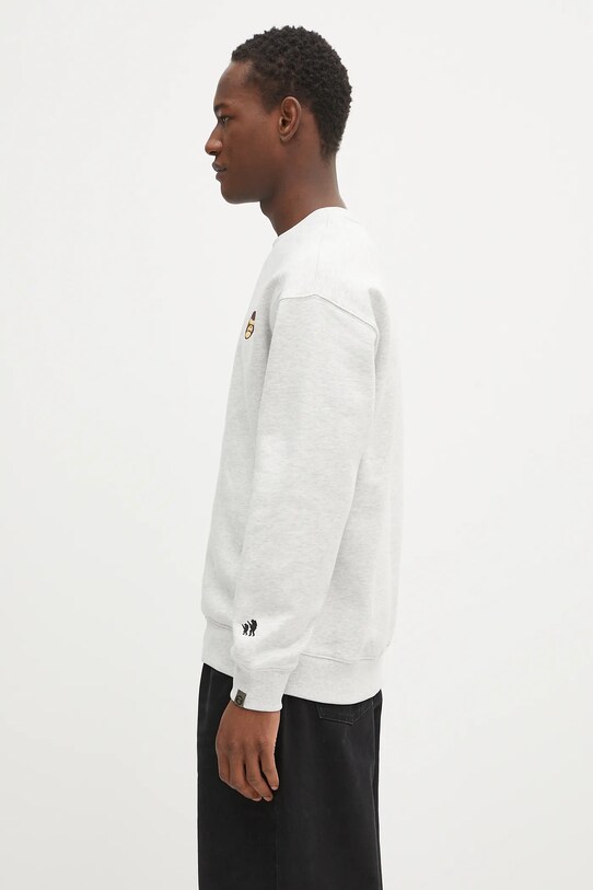 Суичър AAPE Aaper Crew Neck AAPSWMB377XAN сив SS25