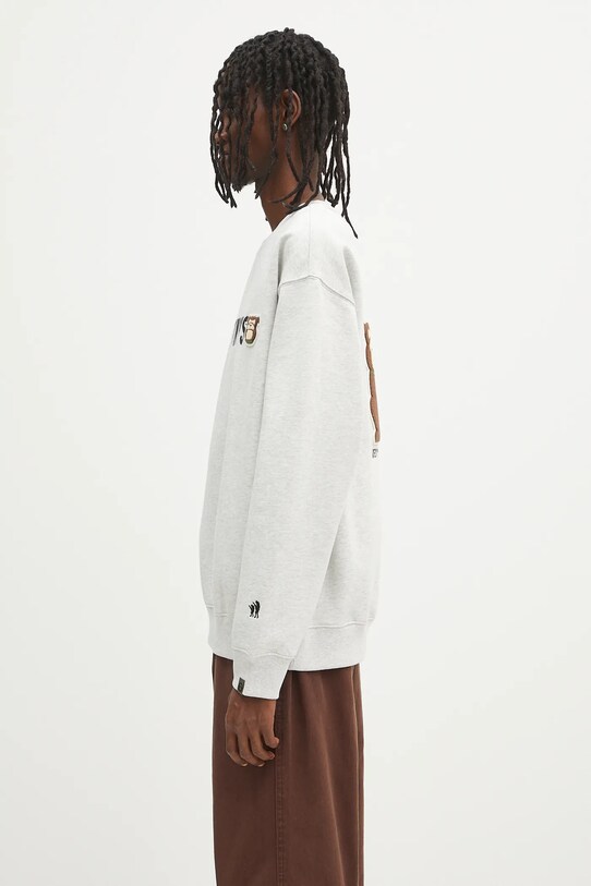 AAPE sweatshirt Aaper Crew Neck AAPSWMB379XAN gray SS25
