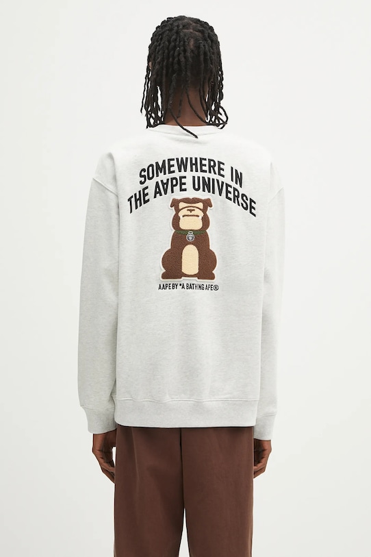 Odzież AAPE bluza Aaper Crew Neck AAPSWMB379XAN szary