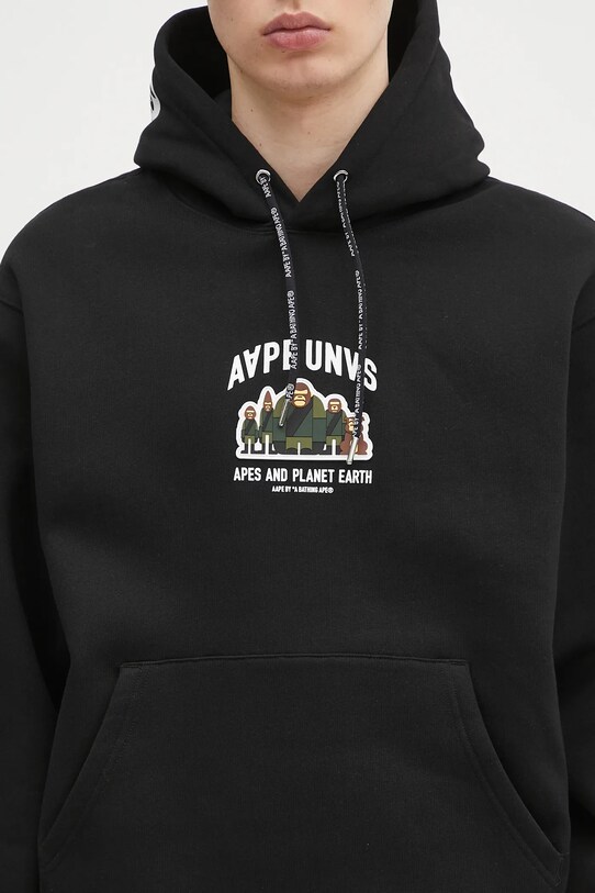AAPE bluza Aaper czarny AAPSWMB378XXN