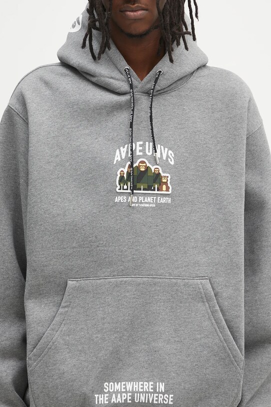 AAPE sweatshirt Aaper gray AAPSWMB378XAN