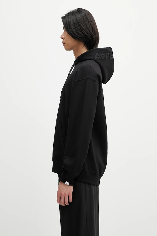 Dukserica AAPE Now AAPSWMB323XXN crna SS25