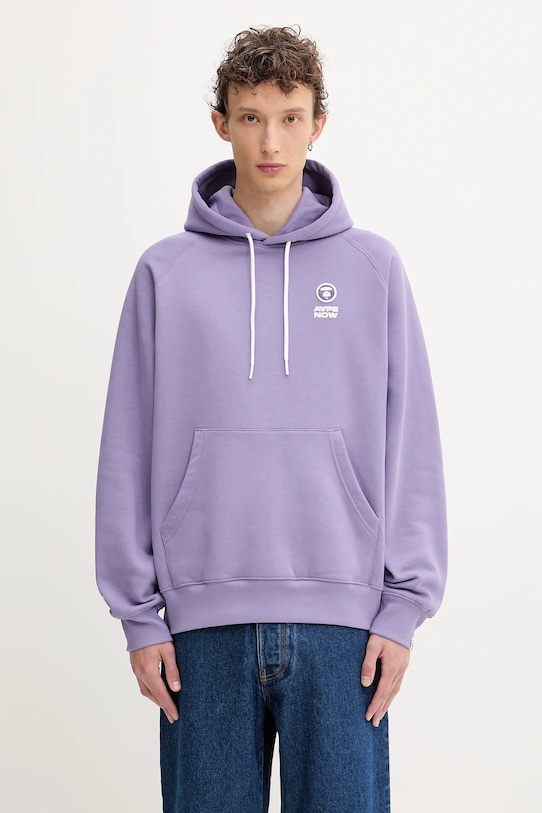 Μπλούζα AAPE Now απλό μωβ AAPSWMB324XXN