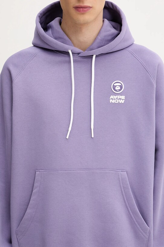 AAPE bluza Now fioletowy AAPSWMB324XXN