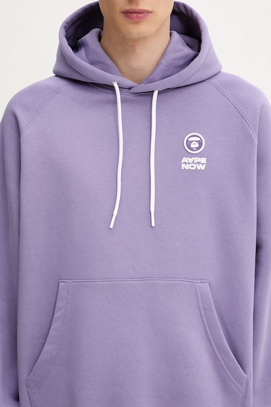 Μπλούζα AAPE Now μωβ AAPSWMB324XXN