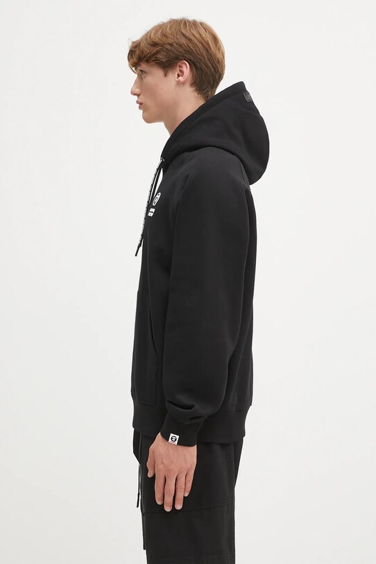 Dukserica AAPE Now AAPSWMB324XXN crna SS25