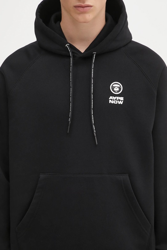AAPE bluză Now AAPSWMB324XXN negru