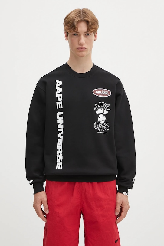 Кофта AAPE Basic Crew Neck остальные чёрный AAPSWMB337XXN
