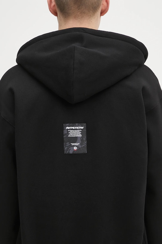 AAPE sweatshirt Now Zip Up black AAPSWMB327XXN