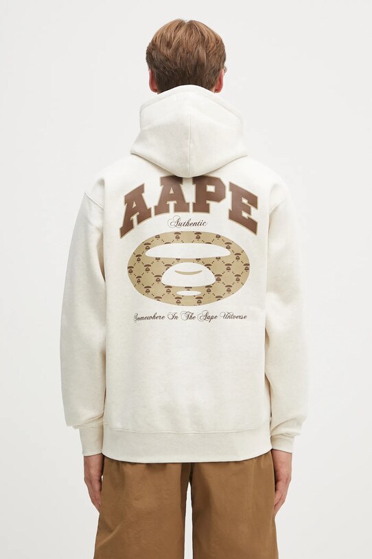 Odzież AAPE bluza Basic AAPSWMB342XAN beżowy