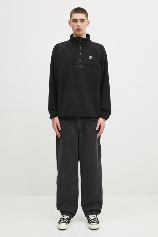 Флисовая кофта AAPE Now Crew Neck AAPSWMB322XXN чёрный