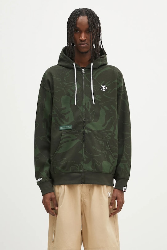 Суичър AAPE Now Zip Up шарен зелен AAPSWMB326XXN