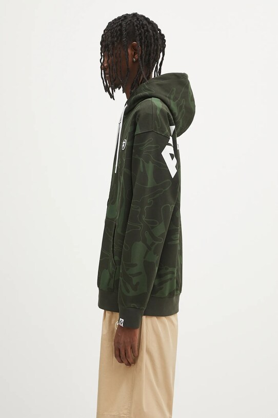 AAPE bluza Now Zip Up AAPSWMB326XXN zielony SS25