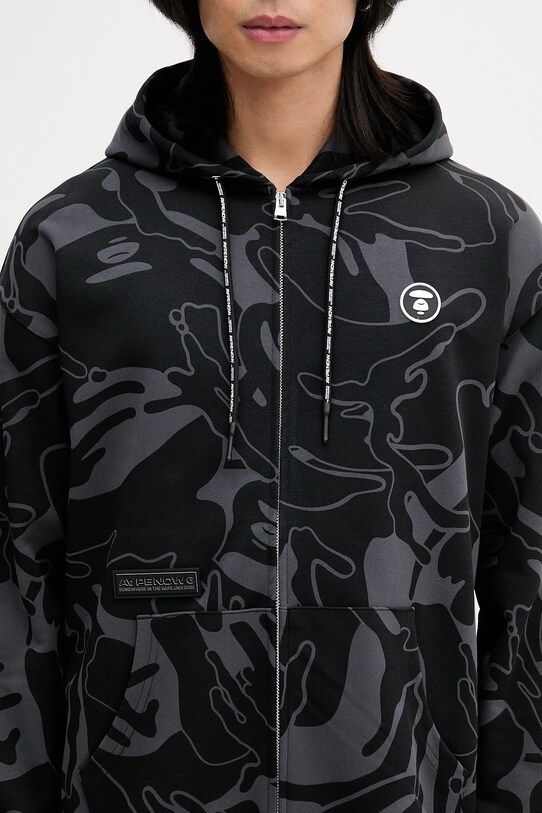 Mikina AAPE Now Zip Up čierna AAPSWMB326XXN