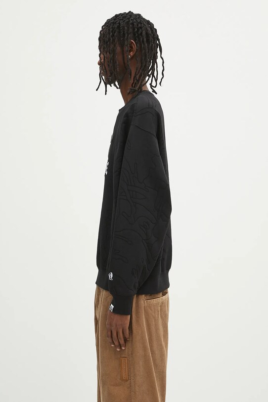 AAPE bluza Main Crew Neck AAPSWMB385XXN czarny SS25