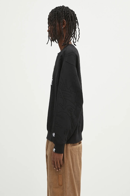 AAPE bluză Main Crew Neck AAPSWMB385XXN negru SS25