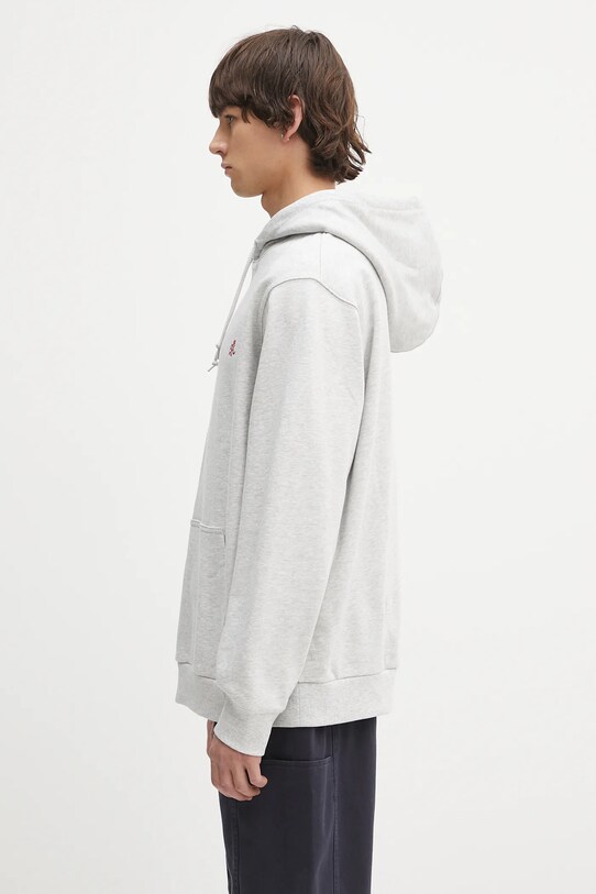 Gramicci felpa in cotone One Point Hooded Sweatshirt G307.FT grigio SS25