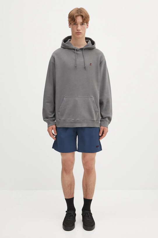 Gramicci cotton sweatshirt One Point Hooded Sweatshirt G307.FT gray