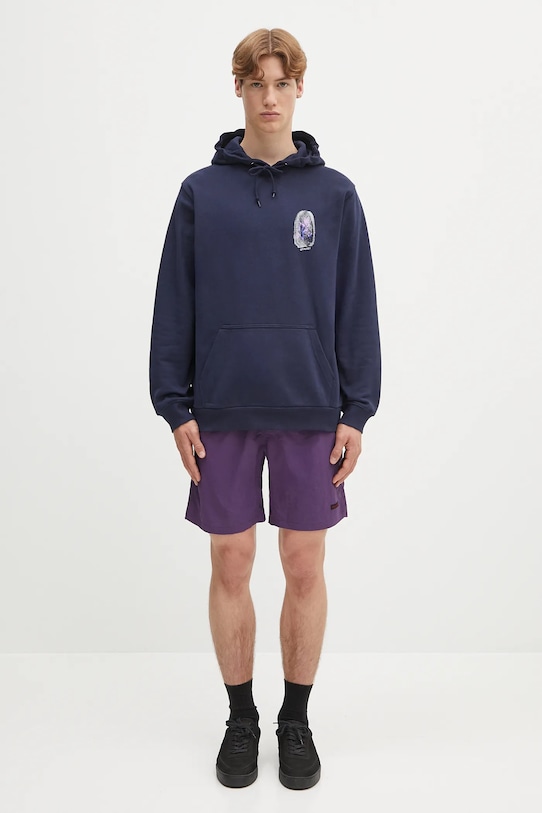 Бавовняна кофта Gramicci Thumbprint Hooded Sweatshirt G5SU.J109 темно-синій