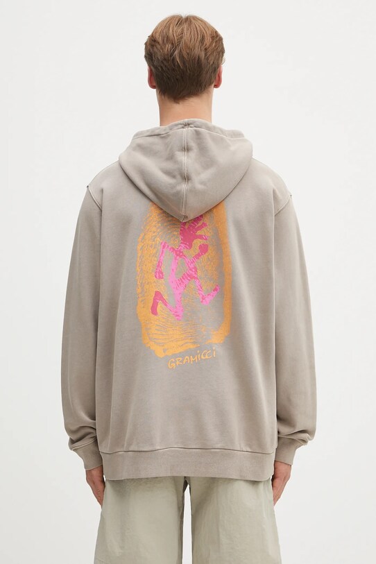 Clothing Gramicci cotton sweatshirt Thumbprint Hooded Sweatshirt G5SU.J109 beige