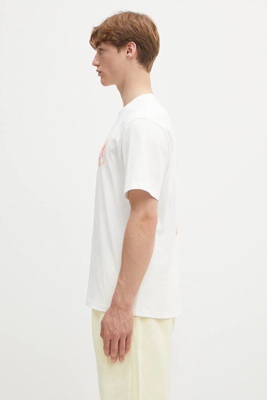 Gramicci t-shirt bawełniany Thumbprint Tee G5SU.T174 biały SS25