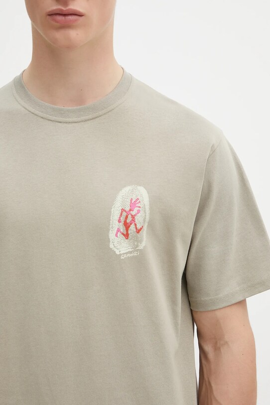 Бавовняна футболка Gramicci Thumbprint Tee зелений G5SU.T174