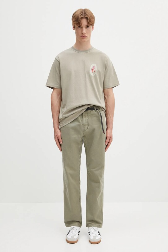 Бавовняна футболка Gramicci Thumbprint Tee G5SU.T174 зелений