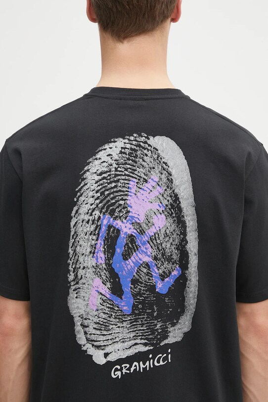 Хлопковая футболка Gramicci Thumbprint Tee чёрный G5SU.T174