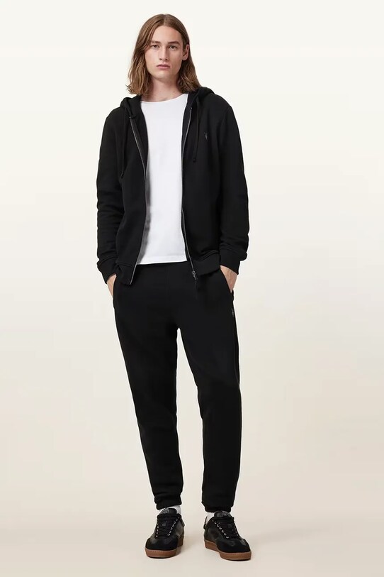 AllSaints hanorac de bumbac RAVEN M028NA negru