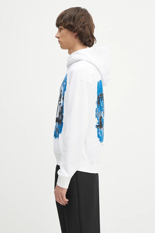 Helmut Lang cotton sweatshirt SCRIBBLE.H1.LIGHT.CT P02HM513 white SS25