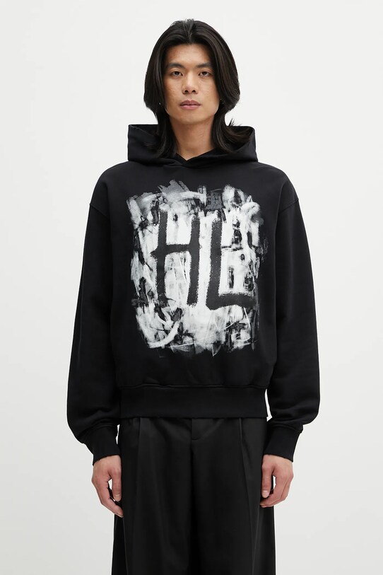 Helmut Lang cotton sweatshirt SCRIBBLE.H2.LIGHT.CT cotton black P02HM514