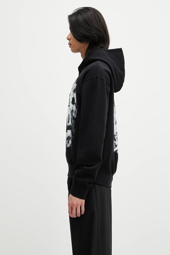 Helmut Lang cotton sweatshirt SCRIBBLE.H2.LIGHT.CT P02HM514 black SS25