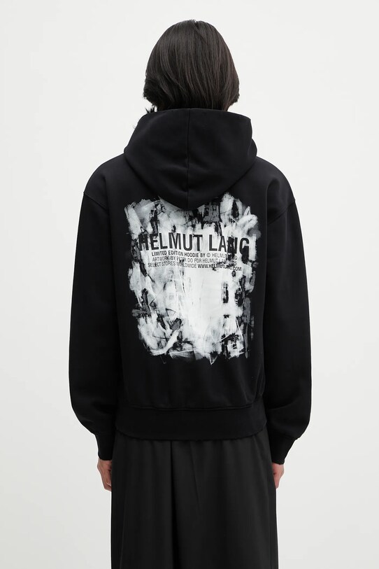 Clothing Helmut Lang cotton sweatshirt SCRIBBLE.H2.LIGHT.CT P02HM514 black
