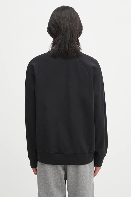 Oblečení Bavlněná mikina Maison Kitsuné Maison Kitsune Embroidery Oversize OM00309KM0001 černá