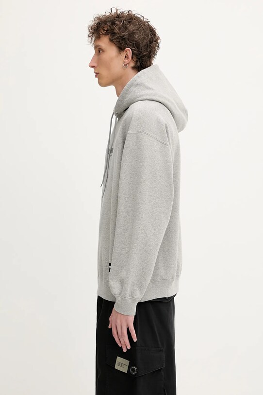 Хлопковая кофта NEIGHBORHOOD SOLID SWEAT 251UWNH.CSM04 серый SS25