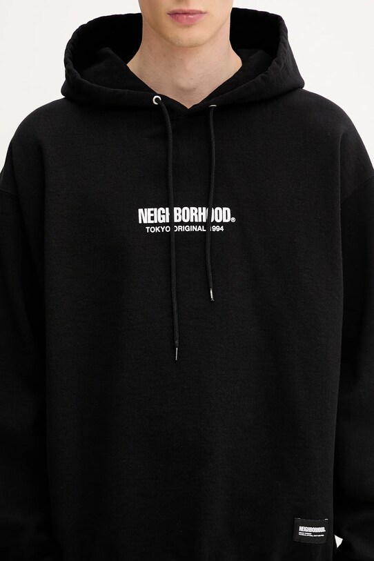 Памучен суичър NEIGHBORHOOD SOLID SWEAT черен 251UWNH.CSM04