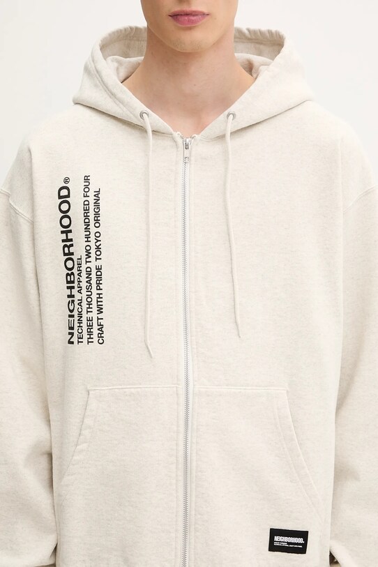 NEIGHBORHOOD cotton sweatshirt SOLID SWEAT ZIP gray 251UWNH.CSM05