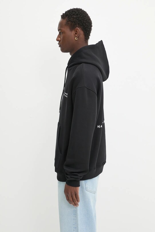 Flowers for Society bluza bawełniana Handshake Hoodie FFSAPP130 czarny SS25