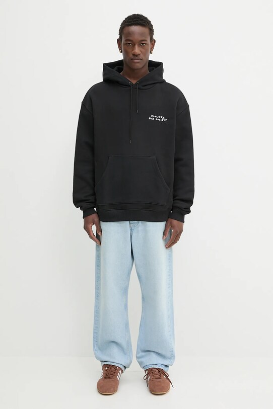 Flowers for Society bluza bawełniana Handshake Hoodie FFSAPP130 czarny