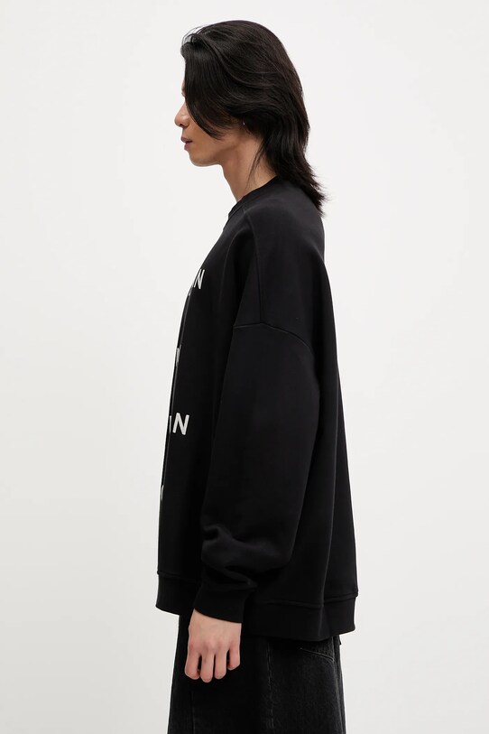 Rick Owens DRKSHDW bluza bawełniana Knitted - Jumbo Sweat 221669 CM01E1669.CHFE czarny SS25