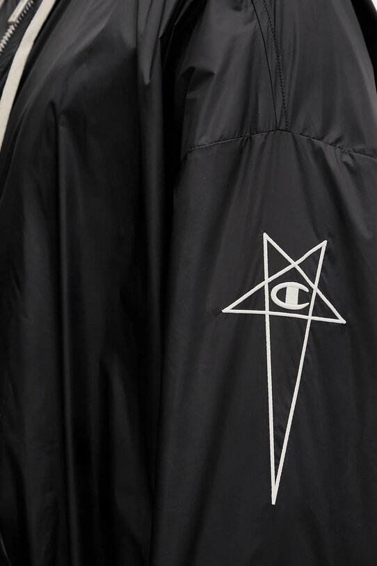 Mikina Rick Owens DRKSHDW Woven - Jumbo Jason S Hoodie 221661 černá CM01E1661.CHNY