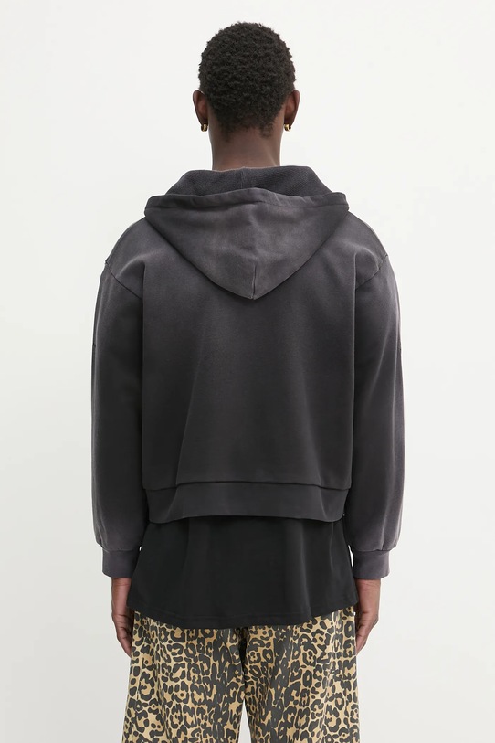Odzież 1017 ALYX 9SM bluza dwustronna bawełniana Garment dye reversible zip-up AAMSW0241FA01 czarny