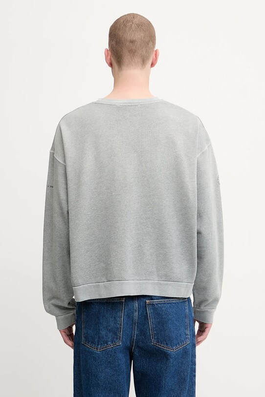 Odzież 1017 ALYX 9SM bluza bawełniana Garment dye boxy crewneck AAMSW0243FA01 szary