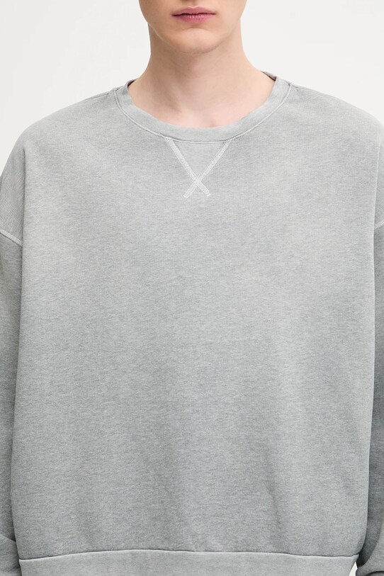 1017 ALYX 9SM bluza bawełniana Garment dye boxy crewneck szary AAMSW0243FA01