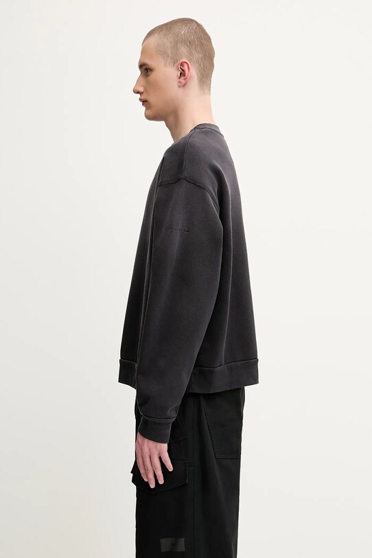 1017 ALYX 9SM bluza bawełniana Garment dye boxy crewneck AAMSW0243FA01 czarny SS25