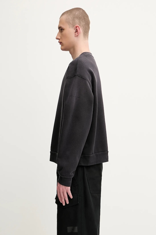 Bavlněná mikina 1017 ALYX 9SM Garment dye boxy crewneck AAMSW0243FA01 černá SS25