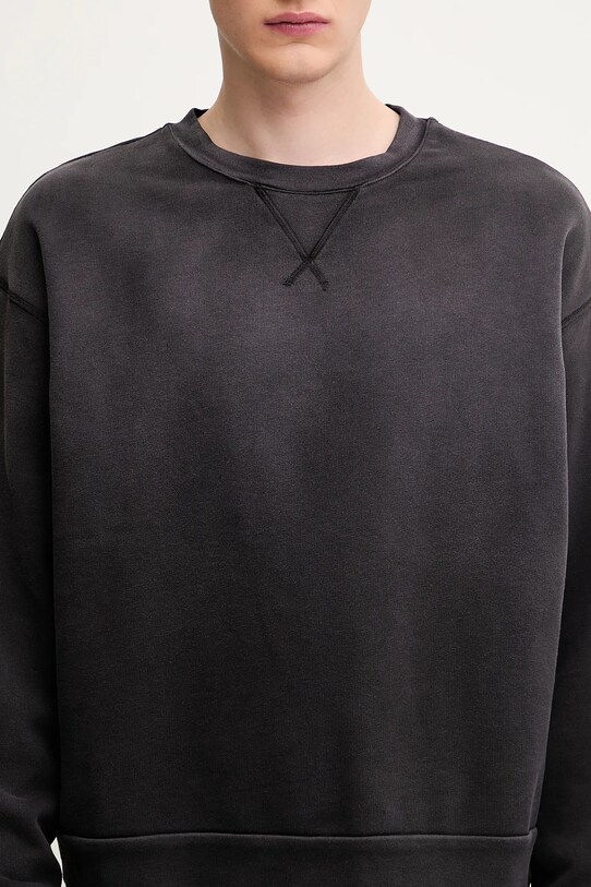 1017 ALYX 9SM bluza bawełniana Garment dye boxy crewneck czarny AAMSW0243FA01